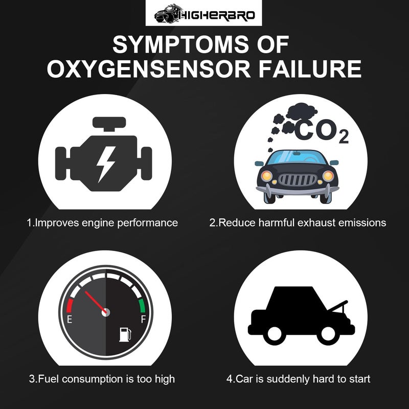 higherbro حساس الأكسجين 2X Upstream+Downstream من Higherbro 1 و 2 لسيارة هوندا CR-V 2.4L لعام 2002 و 2003 و 2004 - Image 4